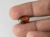 African Gomed Hessonite 7.14 Carat back view pavilion facets