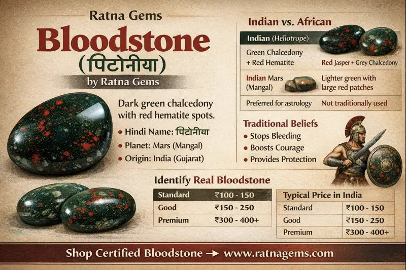 Bloodstone: Complete Guide on Meaning, Benefits, Price & Identification 1 Bloodstone Complete Guide - Natural Heliotrope Gemstone with Red Spots