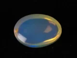 Ethiopian Fire Opal 4.73 Carat back view showing natural clarity and polish