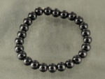 Natural Black Obsidian beaded bracelet 8mm round gemstone beads top view