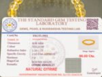Lab certificate TSGTL1931 for Natural Citrine bracelet 86 carats