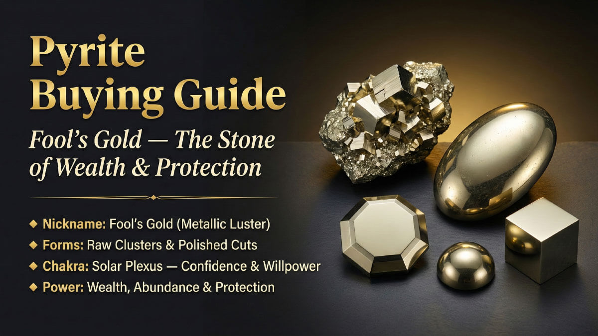 The Ultimate Pyrite Buying Guide: Price & Properties in India 7 Polished Pyrite cube sphere cabochon and tumbled stones with brassy gold metallic luster - wealth stone guide