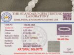 Lab certificate TSGTL1823 for Natural Selenite bracelet 84.40 carats