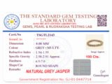 Gem testing certificate TSGTL2143 for Grey Jasper bracelet