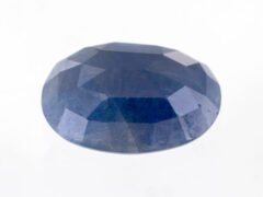 African blue sapphire 6.01 carat oval back pavilion Neelam