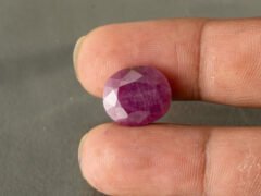 African Ruby 11.55 Carat in-hand size reference for jewelry setting