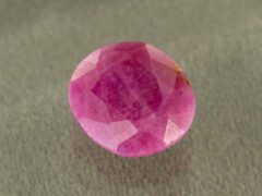 African Ruby 11.55 Carat side angle showing stone depth