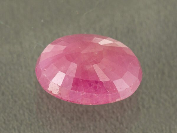 African Ruby 13.29 Carat back profile showing polished underside