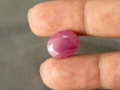 African Ruby 13.29 Carat in-hand size reference for jewelry setting