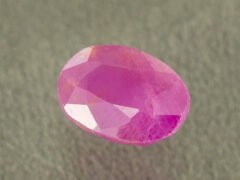 African Ruby 3.51 Carat side angle showing stone depth