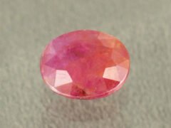 Natural African Ruby Manik 3.57 Carat main view red oval gemstone