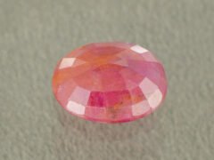 African Ruby 3.57 Carat back profile showing polished underside