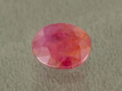 African Ruby 3.57 Carat side angle showing stone depth