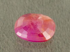 African Ruby 3.61 Carat back profile showing polished underside