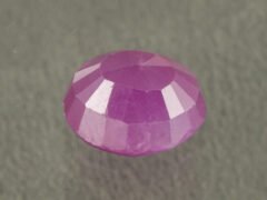 African Ruby 3.62 Carat back profile showing polished underside