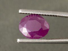 African Ruby 3.62 Carat close-up showing natural red tone