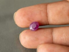 African Ruby 3.62 Carat in-hand size reference for jewelry setting