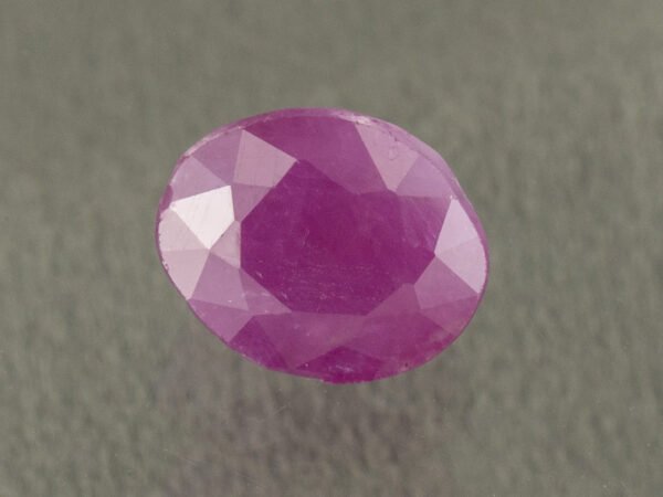African Ruby 3.62 Carat side angle showing stone depth