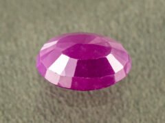 African Ruby 3.70 Carat back profile showing polished underside