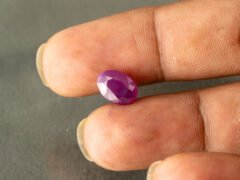 African Ruby 3.70 Carat in-hand size reference for jewelry setting
