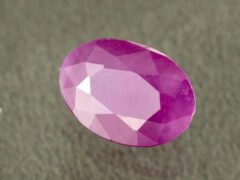 African Ruby 3.70 Carat side angle showing stone depth