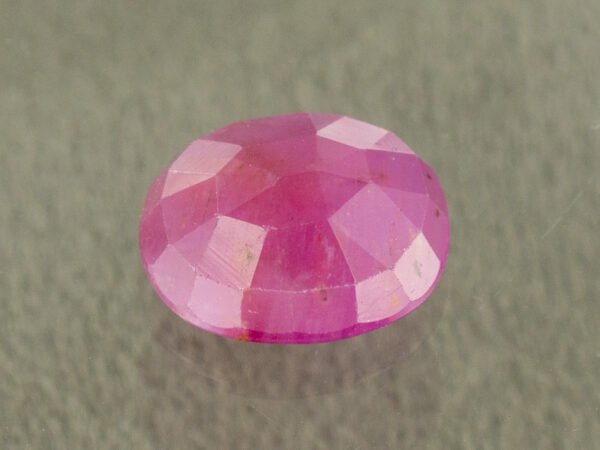 African Ruby 3.75 Carat back profile showing polished underside