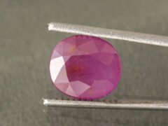 African Ruby 3.75 Carat close-up showing natural red tone