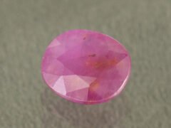 African Ruby 3.75 Carat side angle showing stone depth