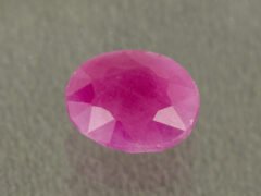 African Ruby 4.24 Carat side angle showing stone depth