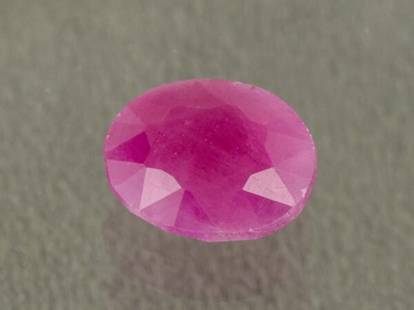 African Ruby 4.24 Carat side angle showing stone depth
