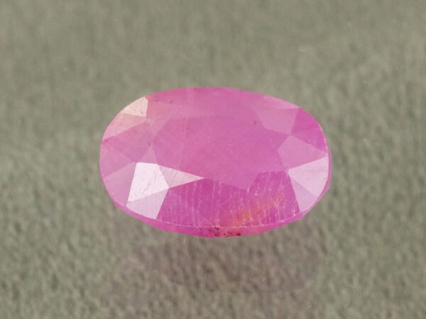 Natural African Ruby Manik 4.37 Carat main view red oval gemstone