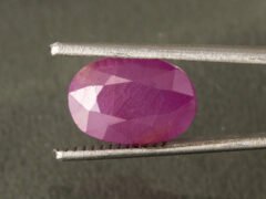 African Ruby 4.37 Carat close-up showing natural red tone
