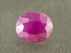 Natural African Ruby Manik 4.42 Carat main view red oval gemstone