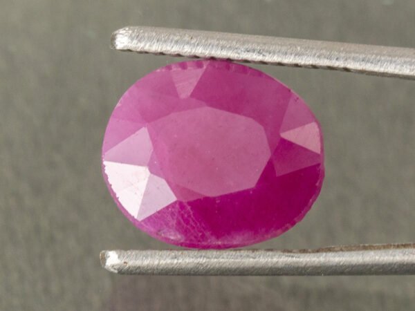 African Ruby 4.42 Carat close-up showing natural red tone