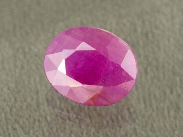 African Ruby 4.42 Carat side angle showing stone depth