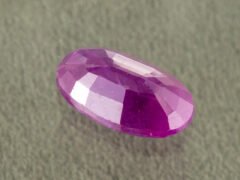 African Ruby 4.43 Carat back profile showing polished underside