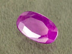 African Ruby 4.43 Carat side angle showing stone depth