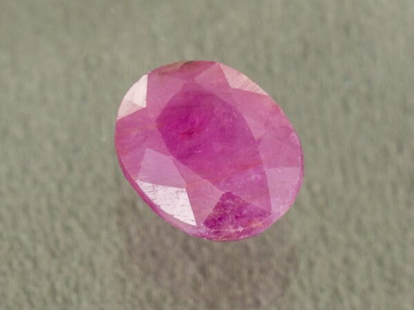 African Ruby 4.56 Carat side angle showing stone depth