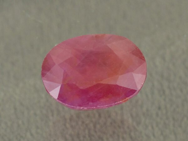 Natural African Ruby Manik 4.74 Carat main view red oval gemstone