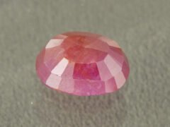 African Ruby 4.74 Carat back profile showing polished underside