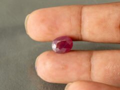 African Ruby 4.74 Carat in-hand size reference for jewelry setting