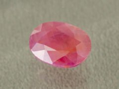 African Ruby 4.74 Carat side angle showing stone depth