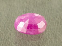 African Ruby 4.83 Carat back profile showing polished underside