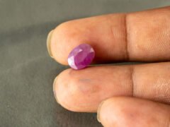 African Ruby 4.83 Carat in-hand size reference for jewelry setting