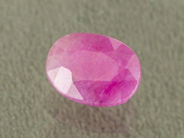 African Ruby 4.83 Carat side angle showing stone depth