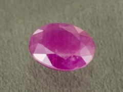 African Ruby 4.88 Carat side angle showing stone depth