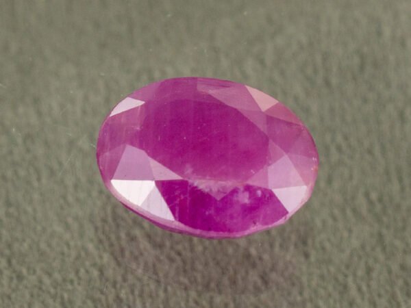 African Ruby 4.88 Carat side angle showing stone depth