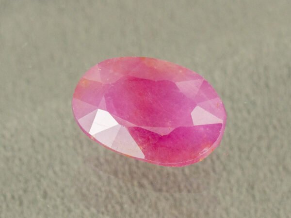 Natural African Ruby Manik 4.92 Carat main view red oval gemstone