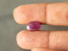 African Ruby 4.92 Carat in-hand size reference for jewelry setting