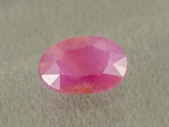 African Ruby 4.92 Carat side angle showing stone depth